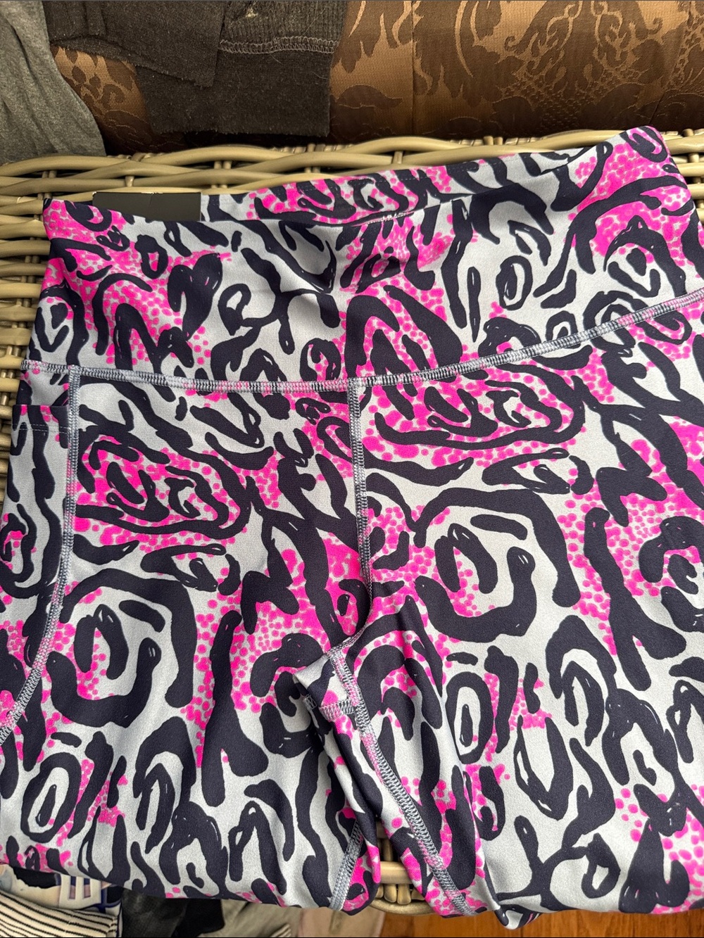 Under Armour Pink, Black & Gray Animal Print Leggings